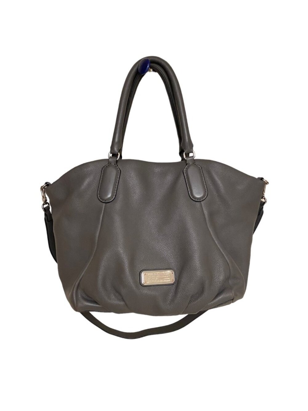 Marc By Marc Jacobs Gray Pebbled Leather Satchel Tote Bag